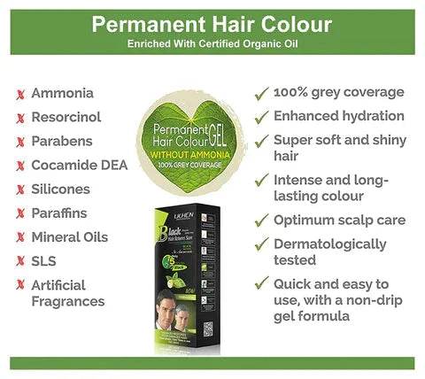 (200ml) Lichen Hair Color Shampoo For Men and Women - swmart