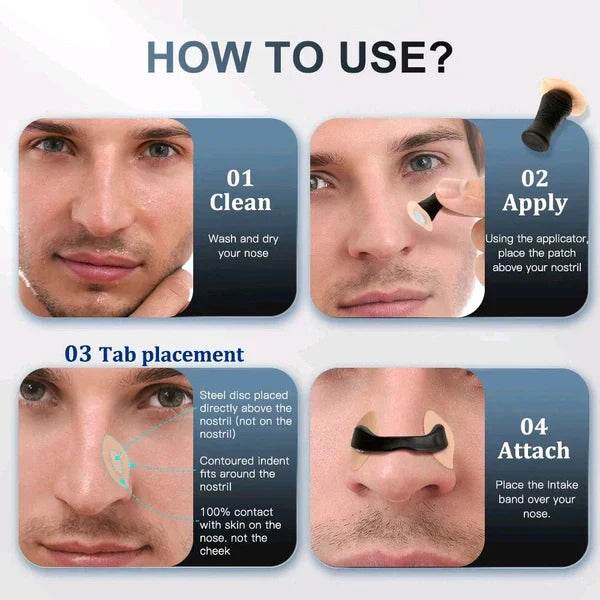 Magnetic Anti-Snoring Nose Strips, Nasal Breathing Kit - swmart