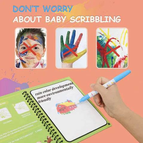 Magic Water Drawing Book + Reusable Doodle Pen - swmart