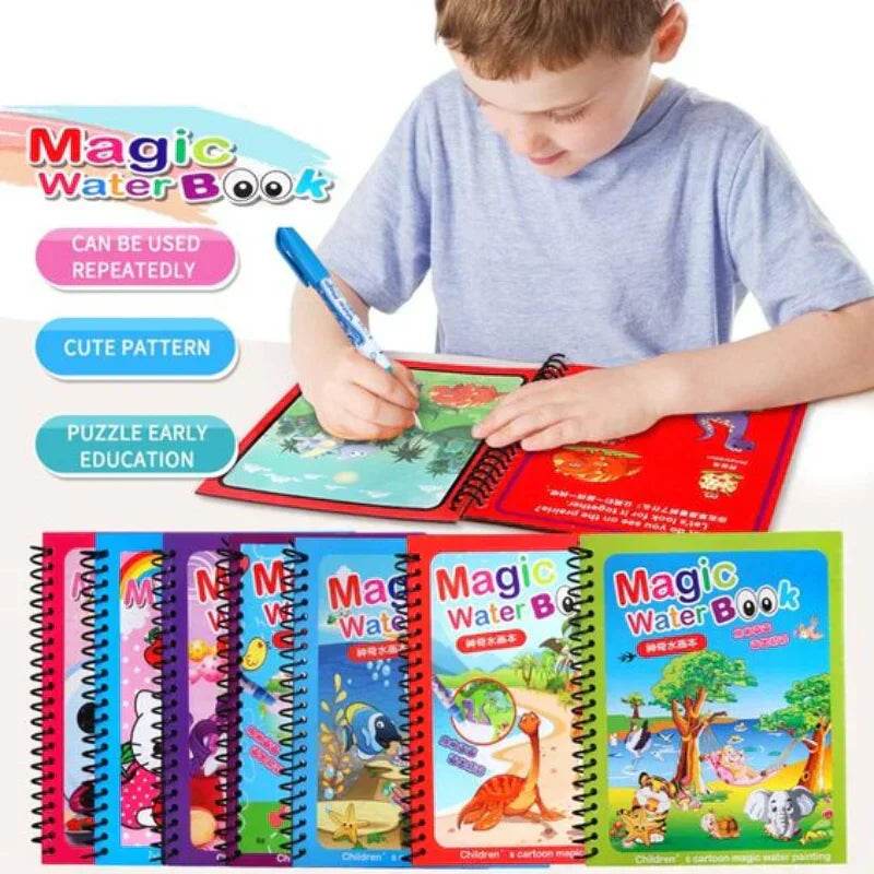 Magic Water Drawing Book + Reusable Doodle Pen - swmart