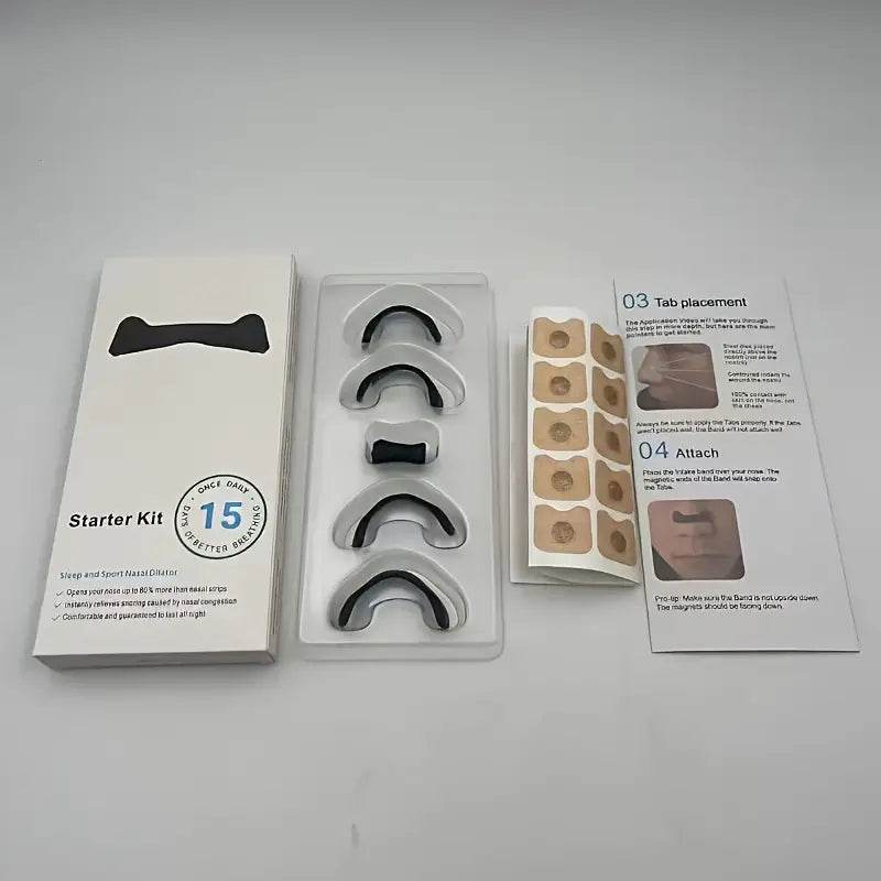 Magnetic Anti-Snoring Nose Strips, Nasal Breathing Kit - swmart