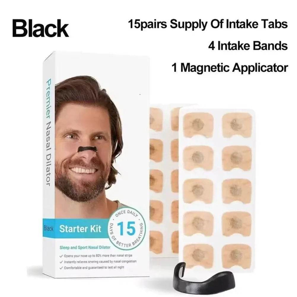 Magnetic Anti-Snoring Nose Strips, Nasal Breathing Kit - swmart